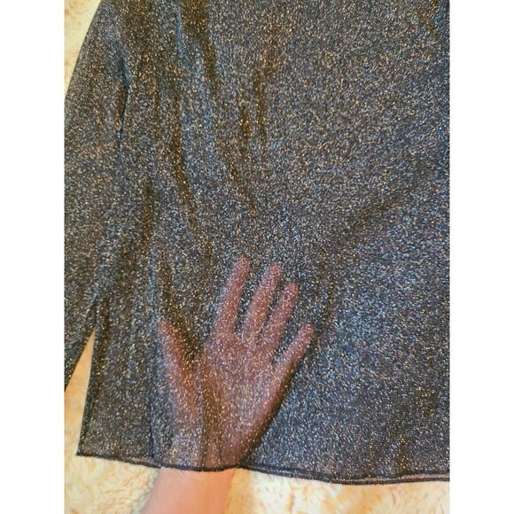 Victoria's Secret Black glitter sheer long sleeved shirt size xs - Picture 6 of 7